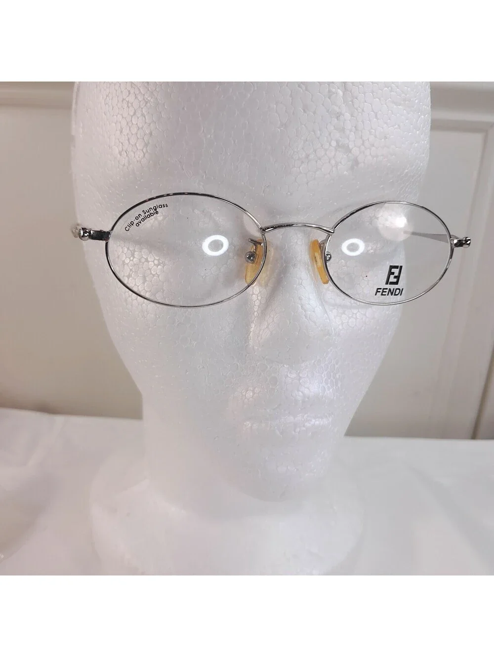 Fendi Eyeglasses Eye Glasses Frames F512 palladium Italy 46-19-130 oval silver
